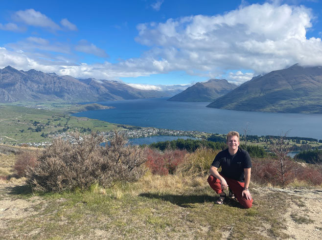 Hunter McDavid traveling with the Watson Foundation