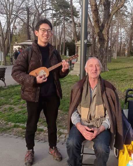 Yuanhao Zou traveling with the Watson Foundation